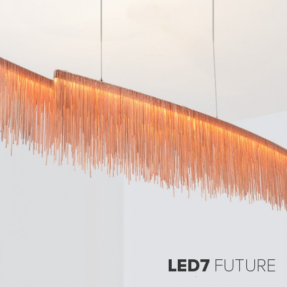 Loft Industry Modern - Metall Rain Line Chandelier